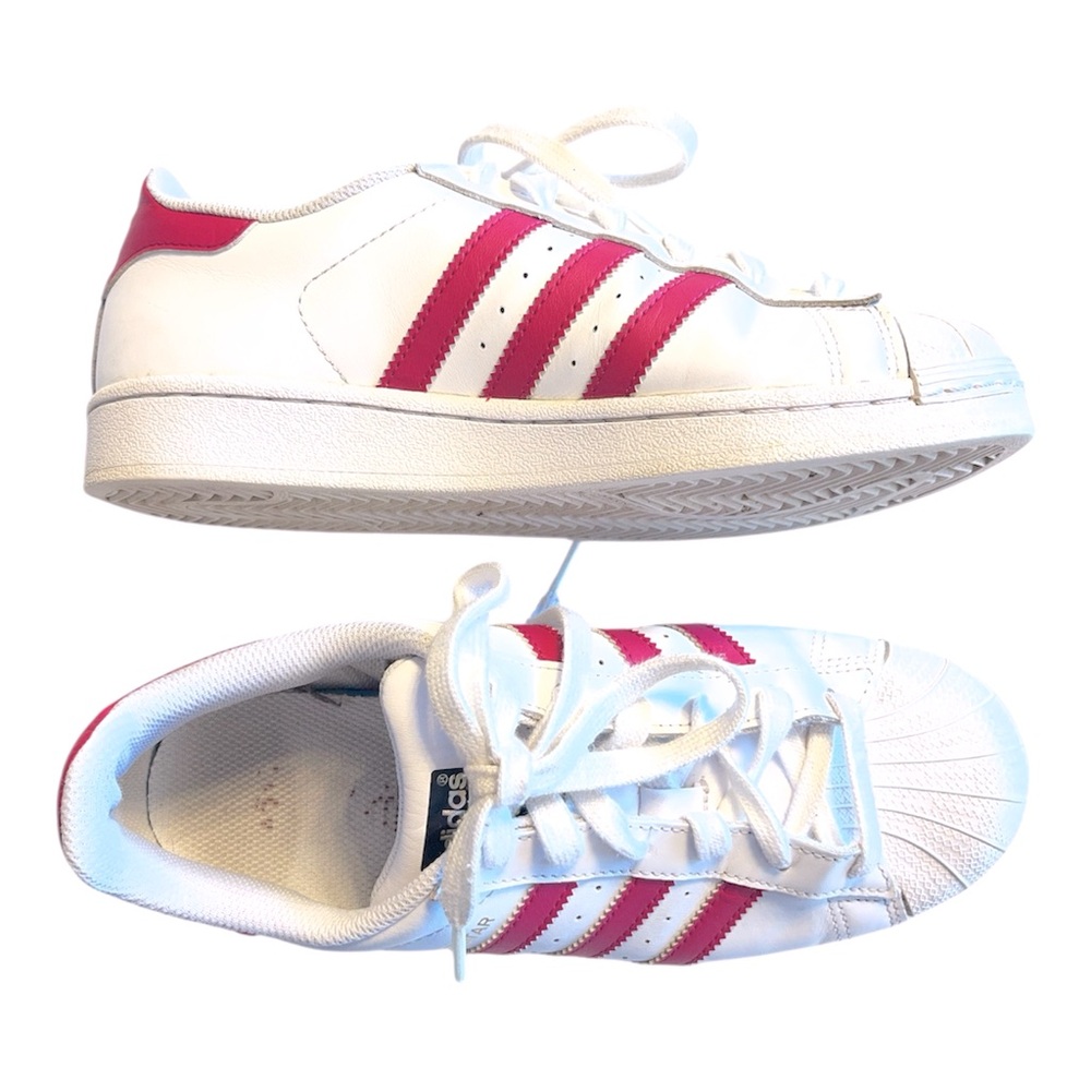 Adidas | Bright Pink and White Classic Leather Superstar - Picture 2 of 12